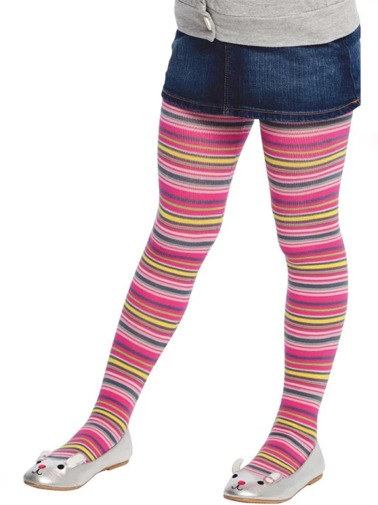Zdjęcie produktu Denokids Rajstopy "Striped" ze wzorem rozmiar: 122/128