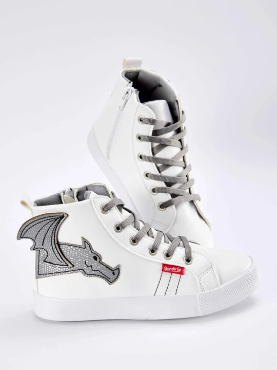 Zdjęcie produktu Denokids Sneakersy "Dragon" w kolorze białym rozmiar: 27