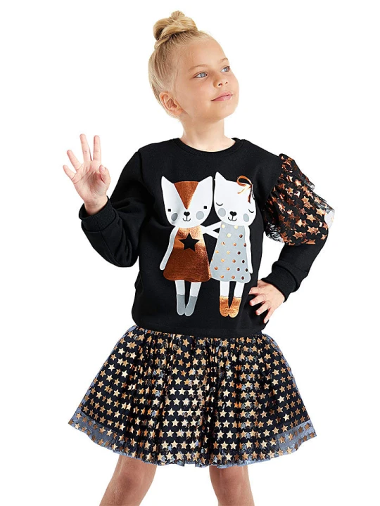 Zdjęcie produktu Denokids Spódnica w kolorze czarnym rozmiar: 128