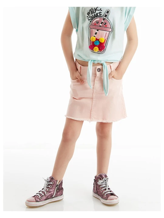 Zdjęcie produktu Denokids Spódnica w kolorze jasnoróżowym rozmiar: 104