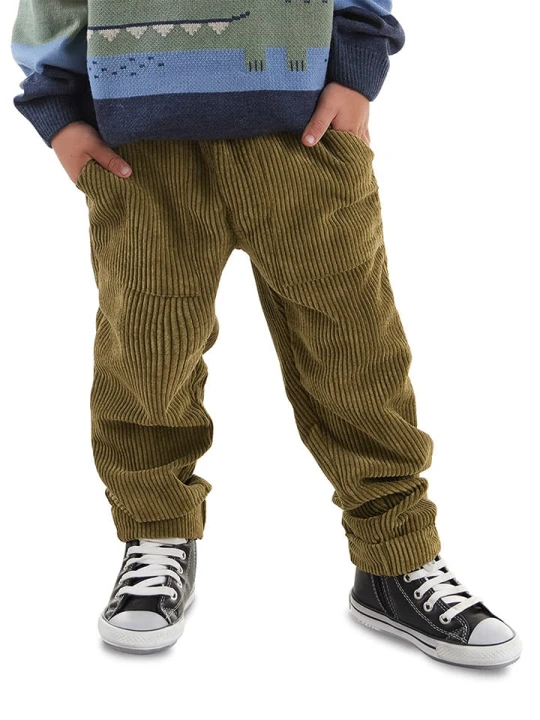 Zdjęcie produktu Denokids Spodnie w kolorze khaki rozmiar: 122