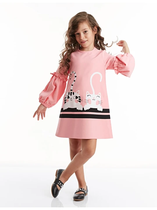 Zdjęcie produktu Denokids Sukienka "Cute Friends" w kolorze jasnoróżowym rozmiar: 116