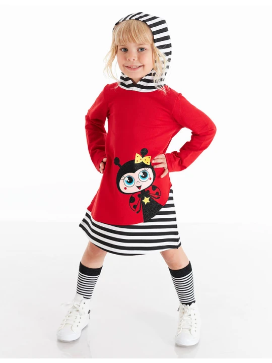 Zdjęcie produktu Denokids Sukienka "Ladybug" w kolorze czerwonym rozmiar: 116