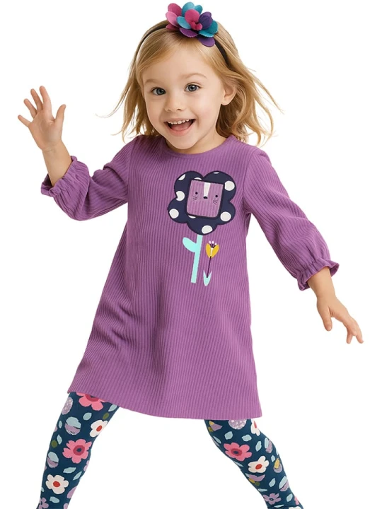 Zdjęcie produktu Denokids Sukienka w kolorze fioletowym rozmiar: 110