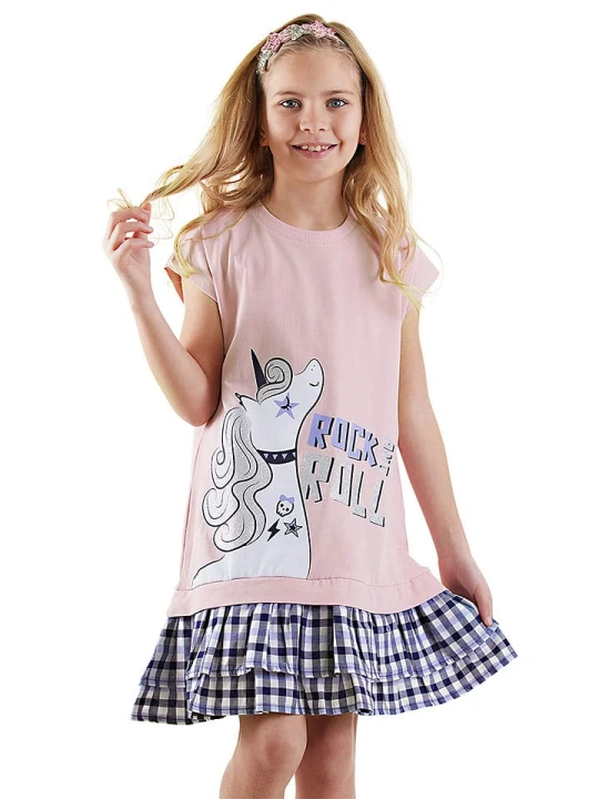 Zdjęcie produktu Denokids Sukienka w kolorze jasnoróżowym rozmiar: 140