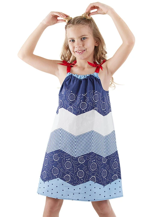 Zdjęcie produktu Denokids Sukienka w kolorze niebiesko-błękitnym rozmiar: 122