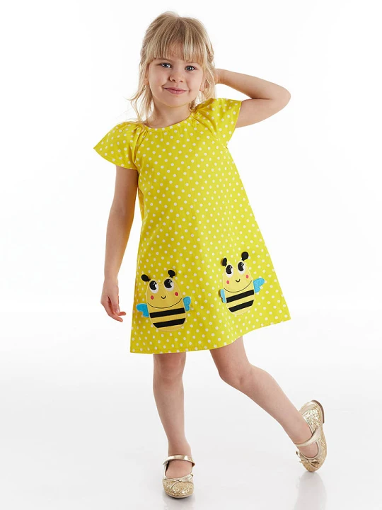 Zdjęcie produktu Denokids Sukienka w kolorze żółtym rozmiar: 104