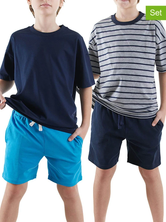 Zdjęcie produktu Denokids Szorty (2 pary) w kolorze błękitno-granatowym rozmiar: 122