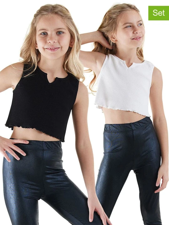 Zdjęcie produktu Denokids Topy (2 szt.) w kolorze czarnym i białym rozmiar: 146