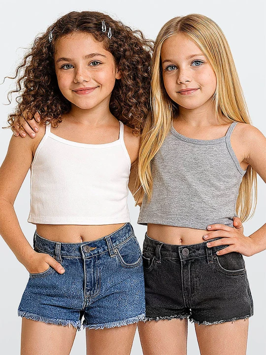 Zdjęcie produktu Denokids Topy (2 szt.) w kolorze szarym i białym rozmiar: 140