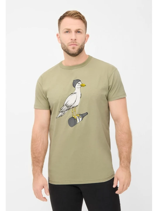 Zdjęcie produktu Derbe Koszulka w kolorze khaki rozmiar: M