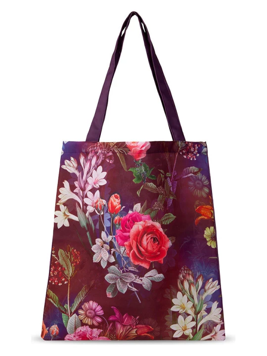 Zdjęcie produktu Descanso Shopper bag "Simone" w kolorze bordowym ze wzorem - 40 x 45 cm rozmiar: 40x45 cm