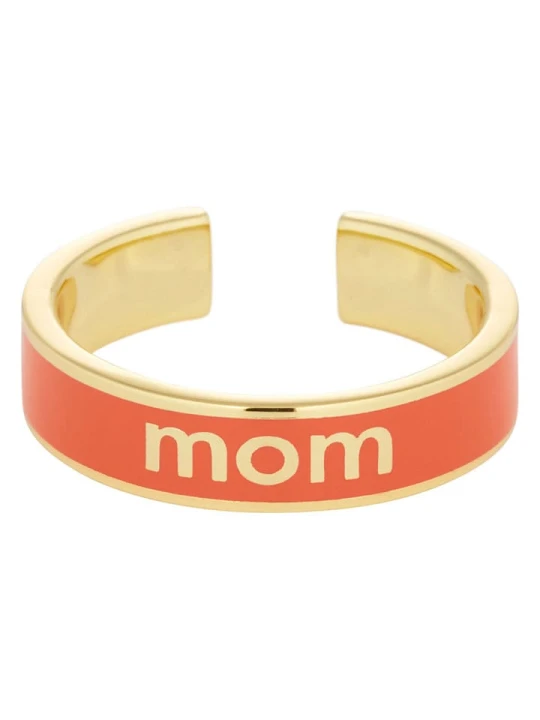 Zdjęcie produktu Design Letters Pozłacany pierścionek "Mom" rozmiar: onesize
