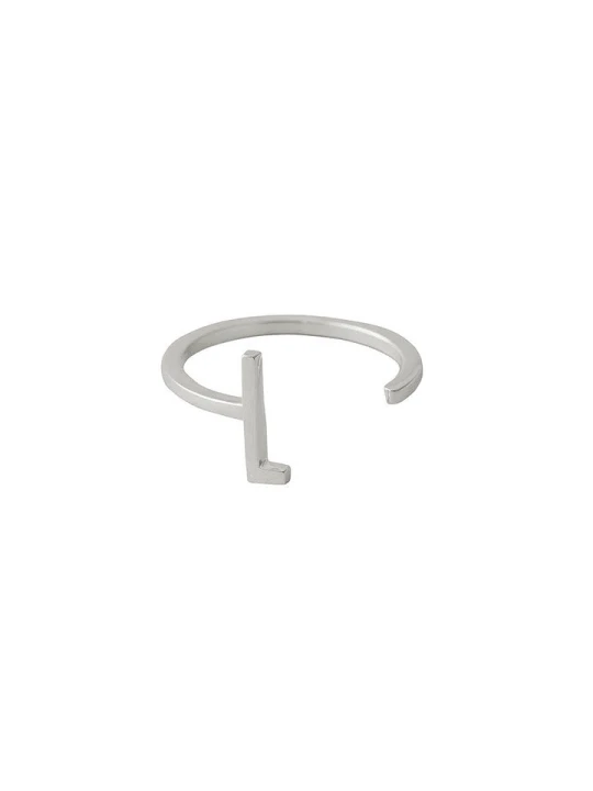Zdjęcie produktu Design Letters Srebrny pierścionek "L" rozmiar: onesize