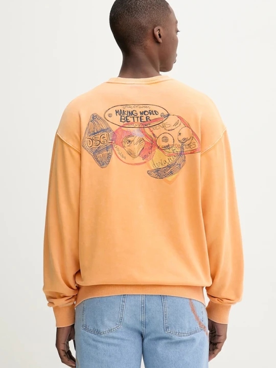 Zdjęcie produktu Desigual bluza bawełniana BUDA pomarańczowy