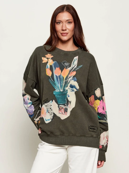 Zdjęcie produktu Desigual Bluza EVELYN | Regular Fit oliwkowy
