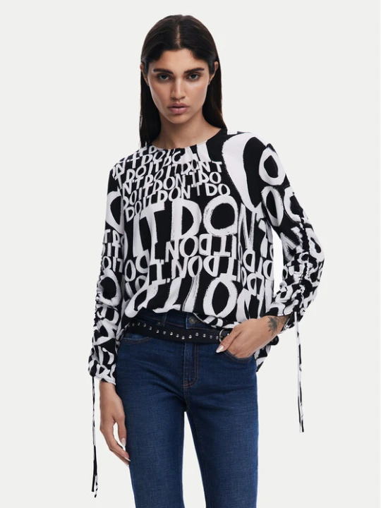 Zdjęcie produktu Desigual Bluzka 25SWBW04 Czarny Regular Fit
