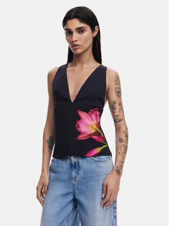 Zdjęcie produktu Desigual Bluzka 25SWBW09 Czarny Regular Fit