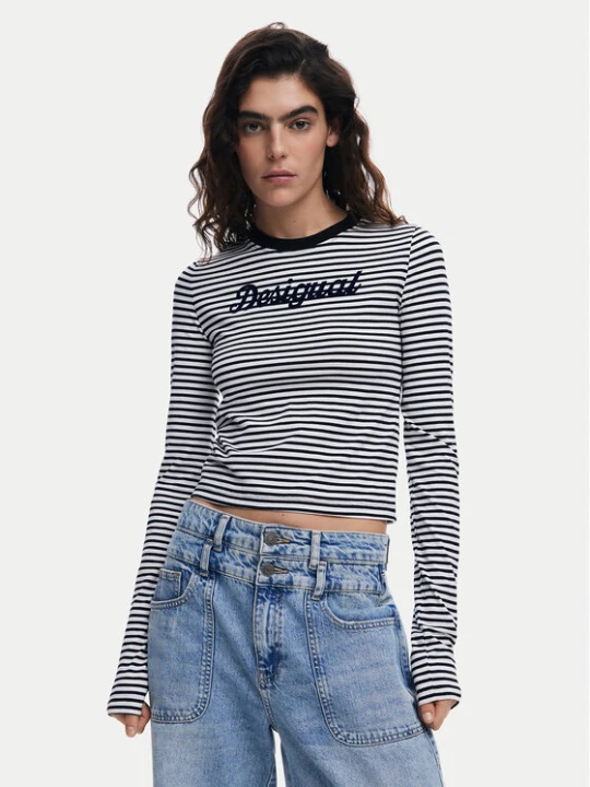Zdjęcie produktu Desigual Bluzka 25SWTK85 Czarny Regular Fit