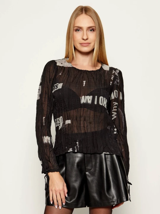 Zdjęcie produktu Desigual Bluzka BLUS_BREAKING NEWS | Regular Fit czarny
