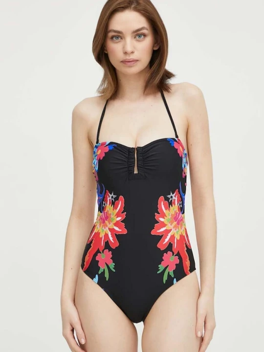 Zdjęcie produktu Desigual jednoczęściowy strój kąpielowy HAPPY czarny