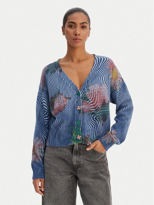 Zdjęcie produktu Desigual Kardigan 26SWJF19 Niebieski Regular Fit