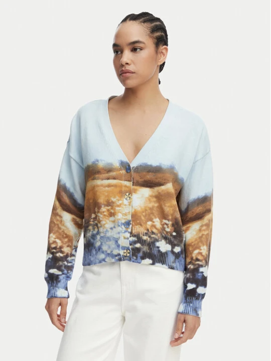 Zdjęcie produktu Desigual Kardigan Sun 26SWJF18 Niebieski jasny Regular Fit