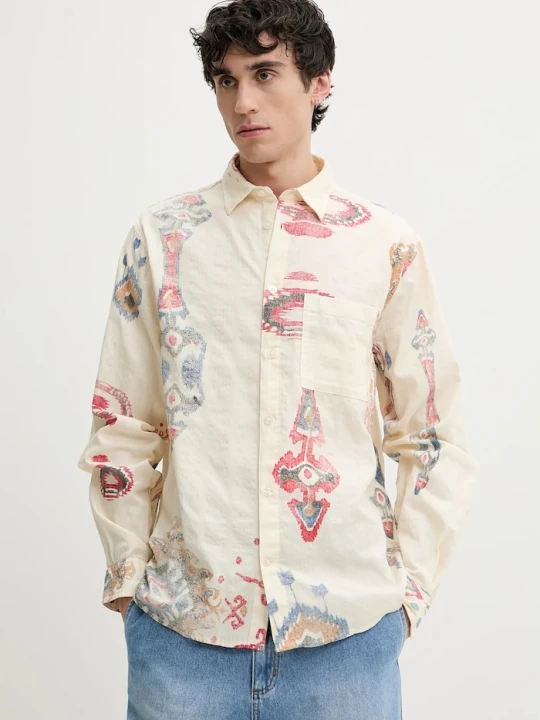 Zdjęcie produktu Desigual koszula bawełniana IKAT beżowy