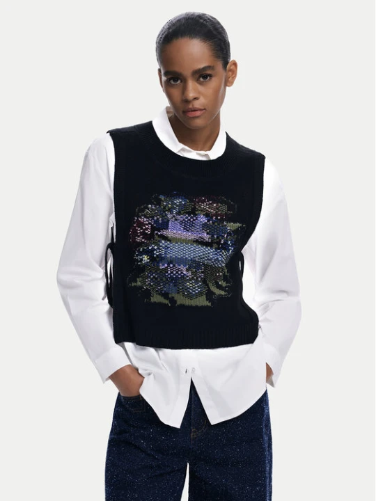 Zdjęcie produktu Desigual Koszula Chaleco 25WWCW01 Biały Regular Fit