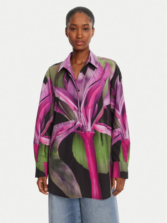 Zdjęcie produktu Desigual Koszula Orquidea Lacroix 25WWCW20 Kolorowy Relaxed Fit