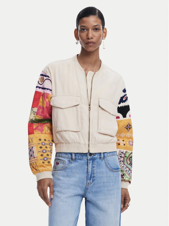 Zdjęcie produktu Desigual Kurtka bomber Austin 25SWEW51 Beżowy Regular Fit