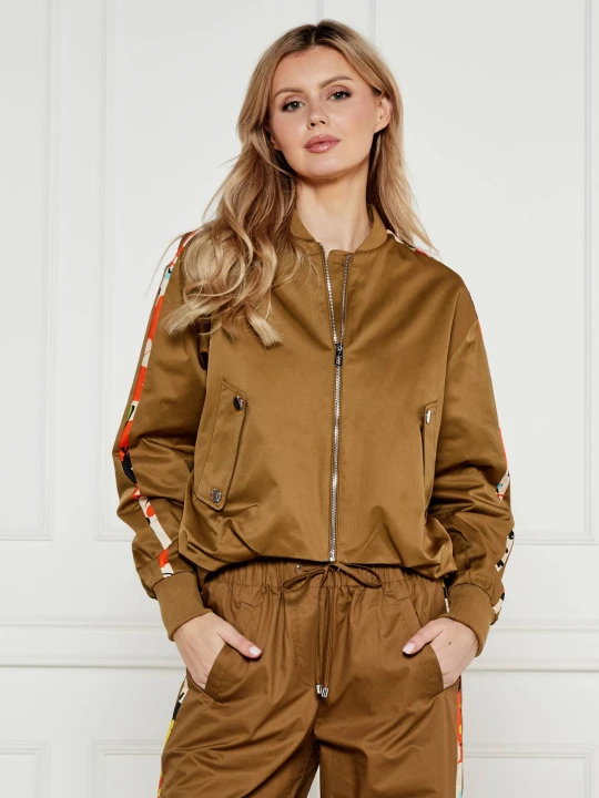Zdjęcie produktu Desigual Kurtka bomber PAISLEYS | Desigual x M. Christian Lacroix | Loose fit camel