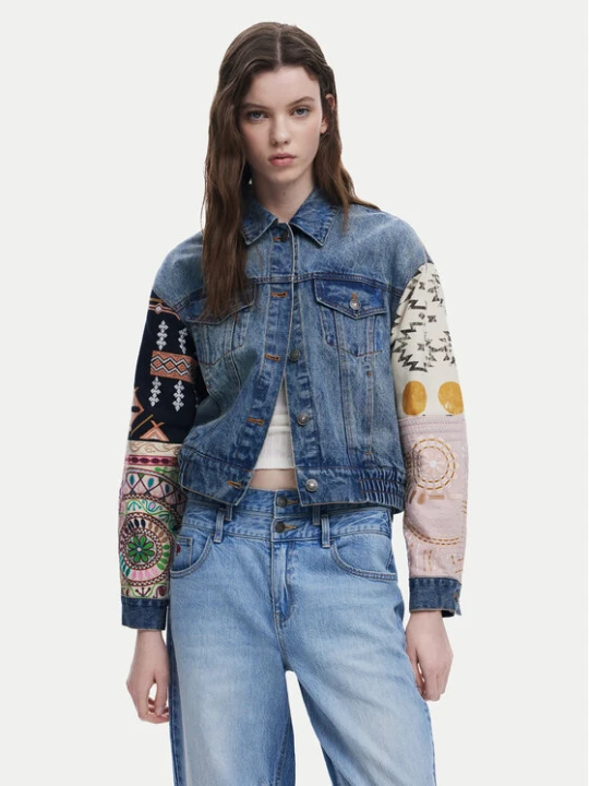 Zdjęcie produktu Desigual Kurtka jeansowa Cassid 25SWED59 Niebieski Regular Fit
