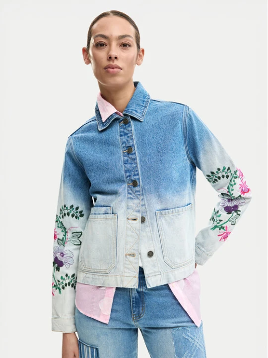 Zdjęcie produktu Desigual Kurtka jeansowa Dakota 26SWED16 Błękitny Regular Fit Niebieski jasny