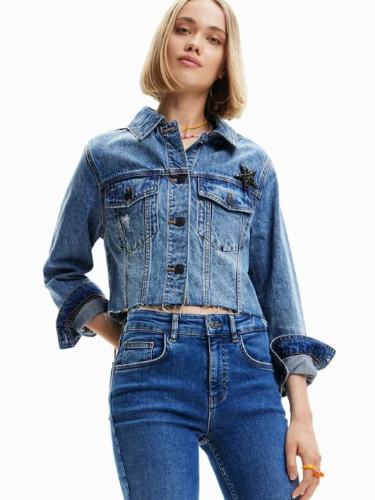 Zdjęcie produktu Desigual kurtka jeansowa dziecięca niebieski