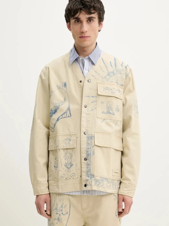 Zdjęcie produktu Desigual kurtka jeansowa KENIA beżowy