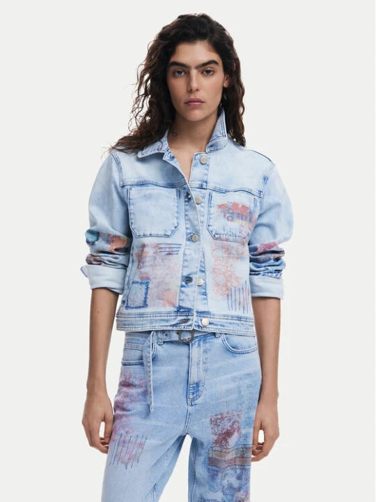 Zdjęcie produktu Desigual Kurtka jeansowa Los Angeles 25SWED03 Niebieski Regular Fit