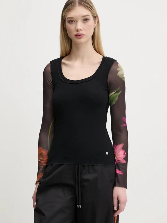 Zdjęcie produktu Desigual longsleeve FLINT czarny