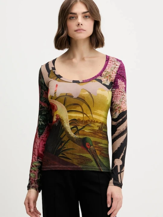 Zdjęcie produktu Desigual longsleeve JAPON LACROIX beżowy