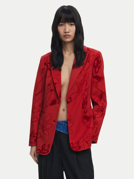 Zdjęcie produktu Desigual Marynarka Flockarty 25WWEW19 Czerwony Regular Fit