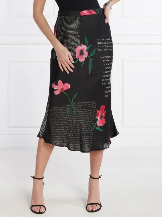 Zdjęcie produktu Desigual Satynowa spódnica czarny