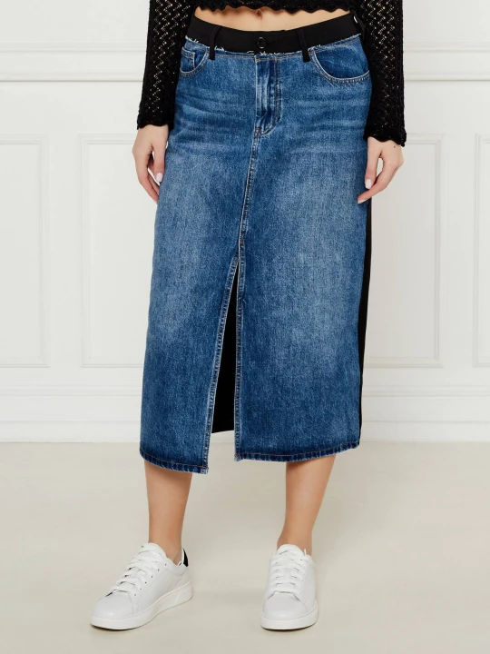 Zdjęcie produktu Desigual Jeansowa spódnica Cervantes granatowy