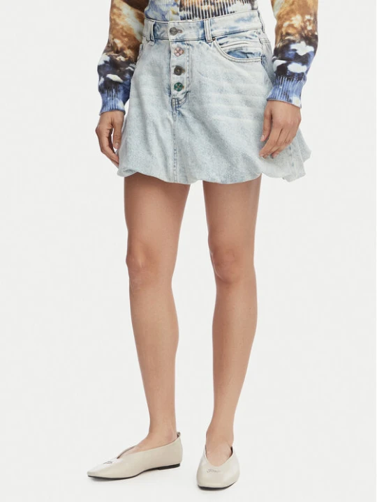 Zdjęcie produktu Desigual Spódnica jeansowa Fal Globo 26SWFD01 Niebieski Regular Fit