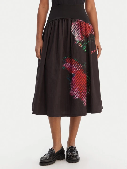 Zdjęcie produktu Desigual Spódnica midi 26SWFW02 Czarny Regular Fit