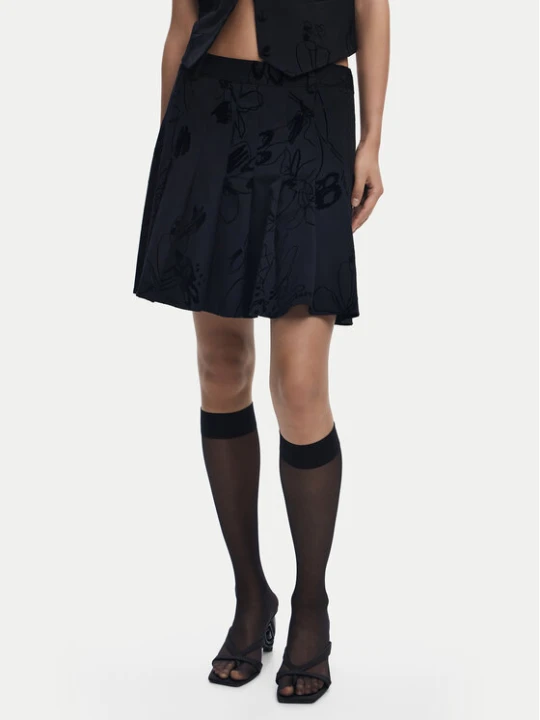 Zdjęcie produktu Desigual Spódnica mini Flock 25WWFW10 Czarny Regular Fit