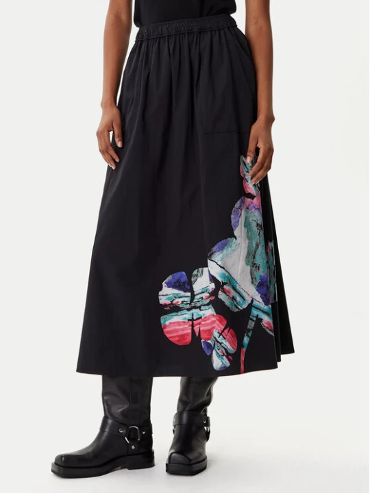 Zdjęcie produktu Desigual Spódnica trapezowa Ella Lacroix 25WWFW05 Czarny Regular Fit