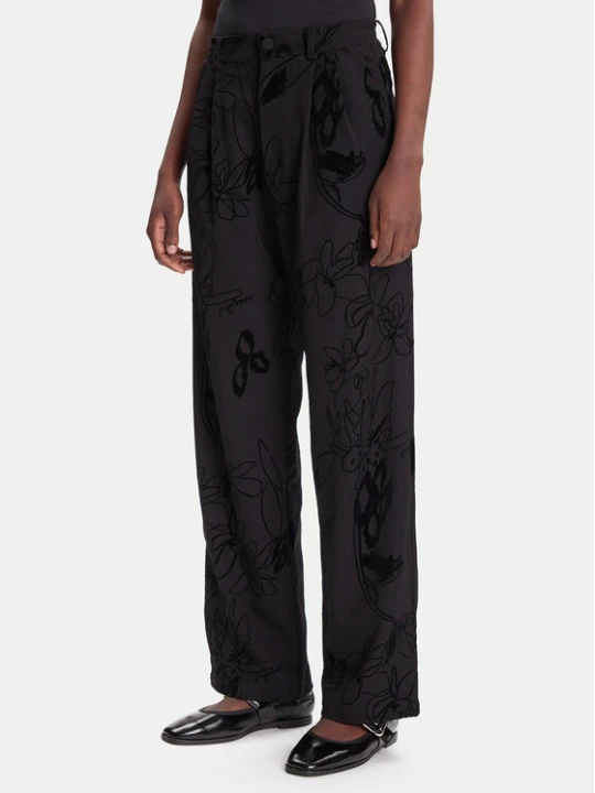 Zdjęcie produktu Desigual Spodnie materiałowe Flock 25WWPW05 Czarny Regular Fit