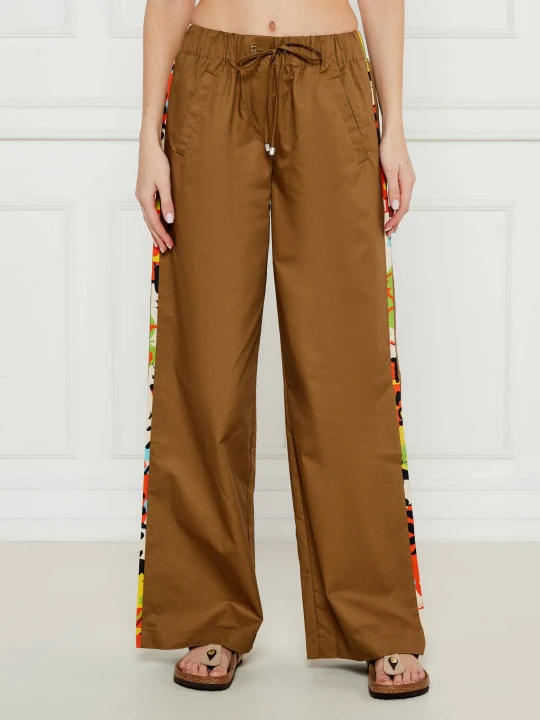 Zdjęcie produktu Desigual Spodnie PAISLEY | Desigual x M. Christian Lacroix | flare fit camel
