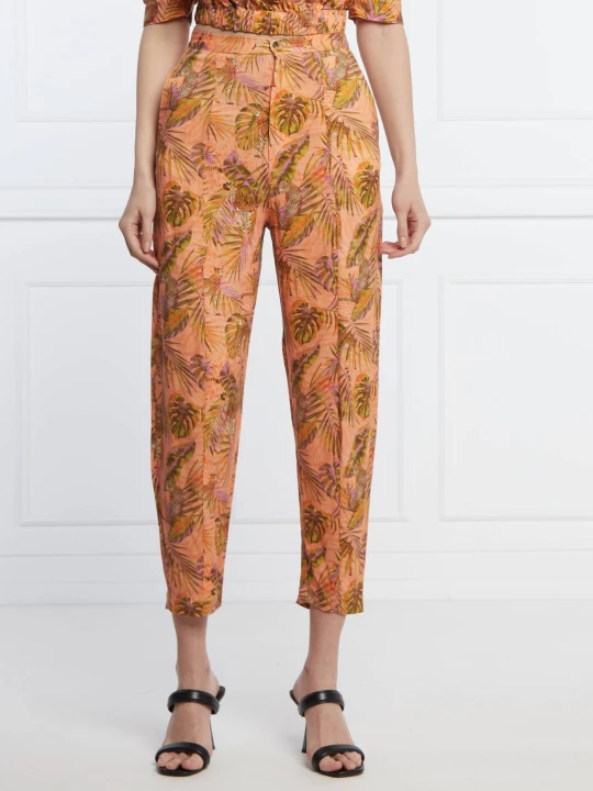 Zdjęcie produktu Desigual Spodnie | Regular Fit | z dodatkiem lnu pomarańczowy