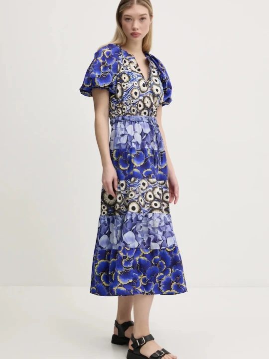 Zdjęcie produktu Desigual sukienka CELLS LONG_LACROIX niebieski